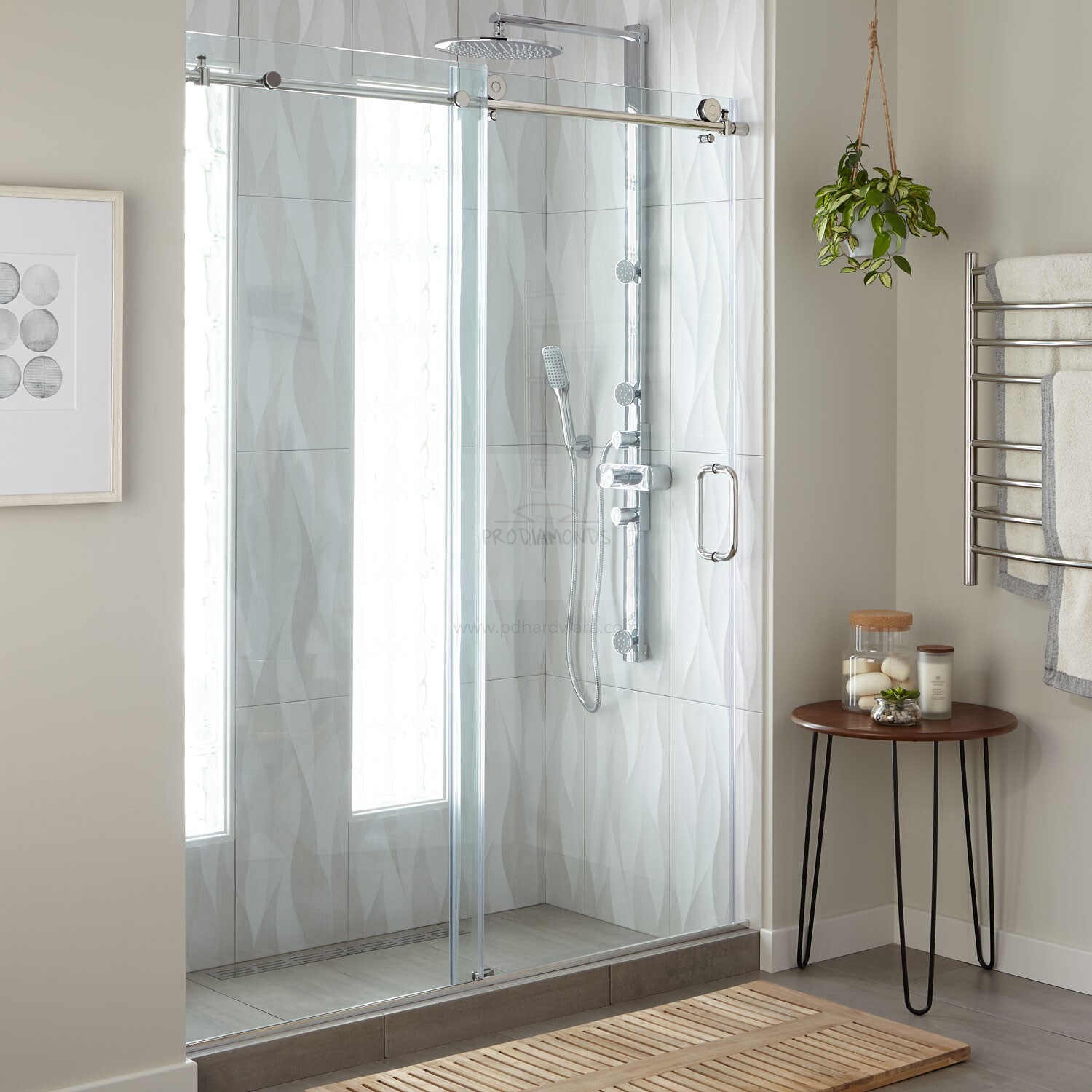 Sistema de puerta de ducha corrediza estándar de 180 grados Crescent Series