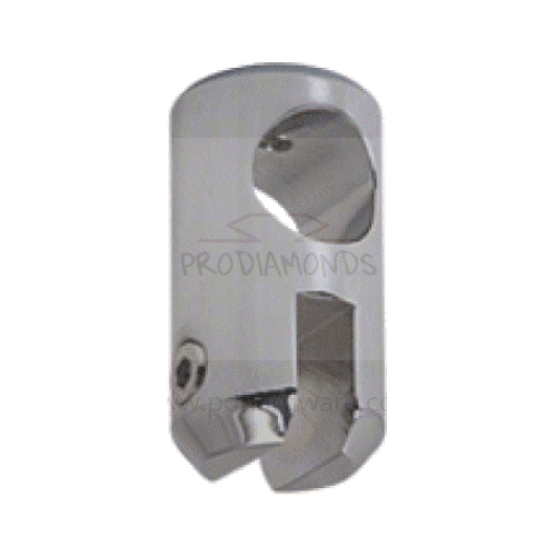 conector de tubo de soporte de ducha redondo de carril-vidrio